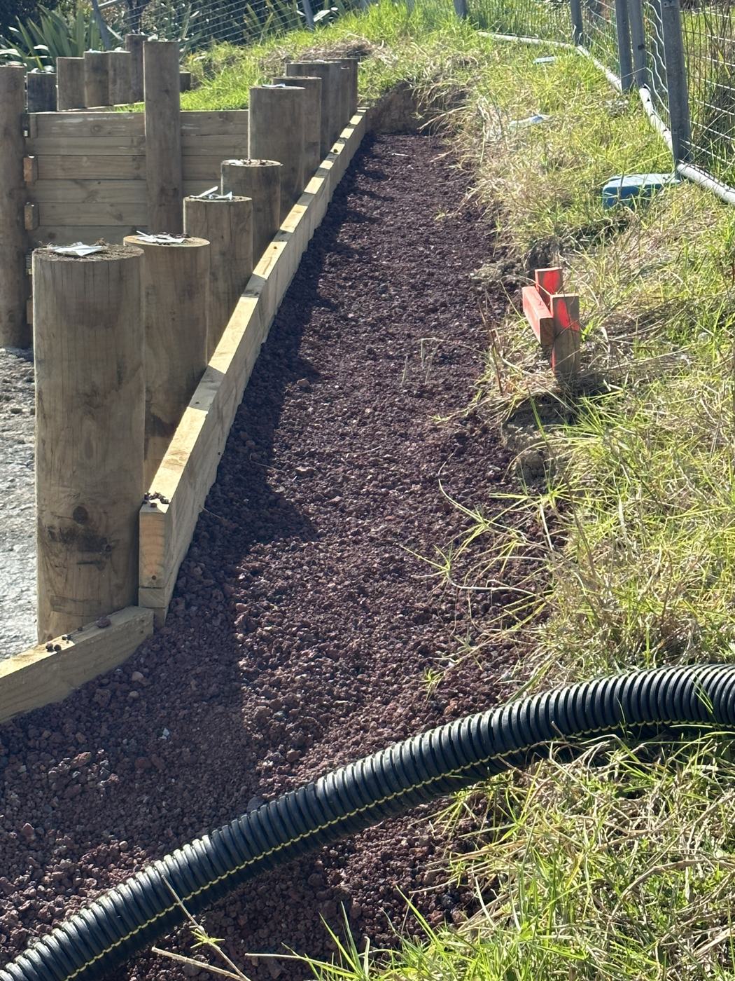Timber pole retaining